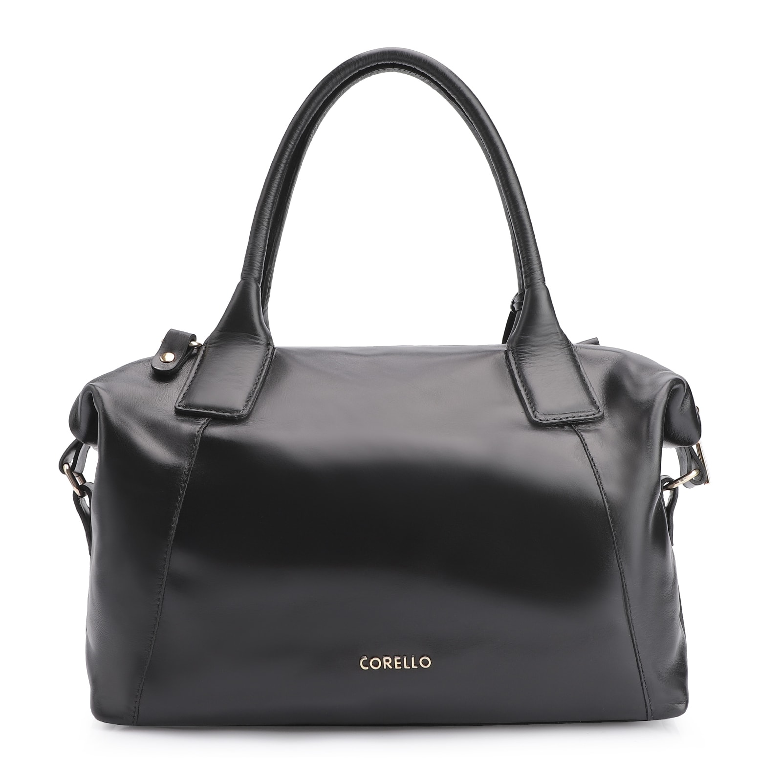 Bolsa Tote Tressê Couro Preto