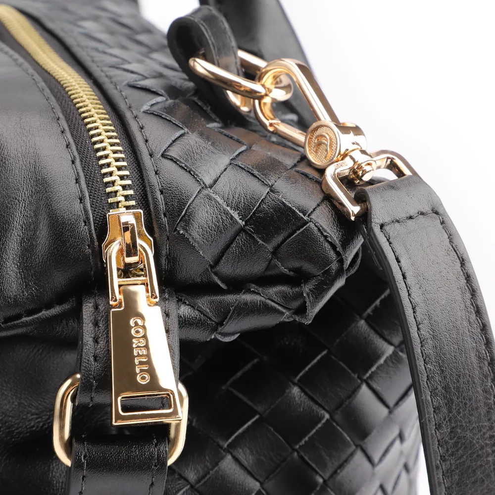 Bolsa Tote Tressê Couro Preto - imagem 6