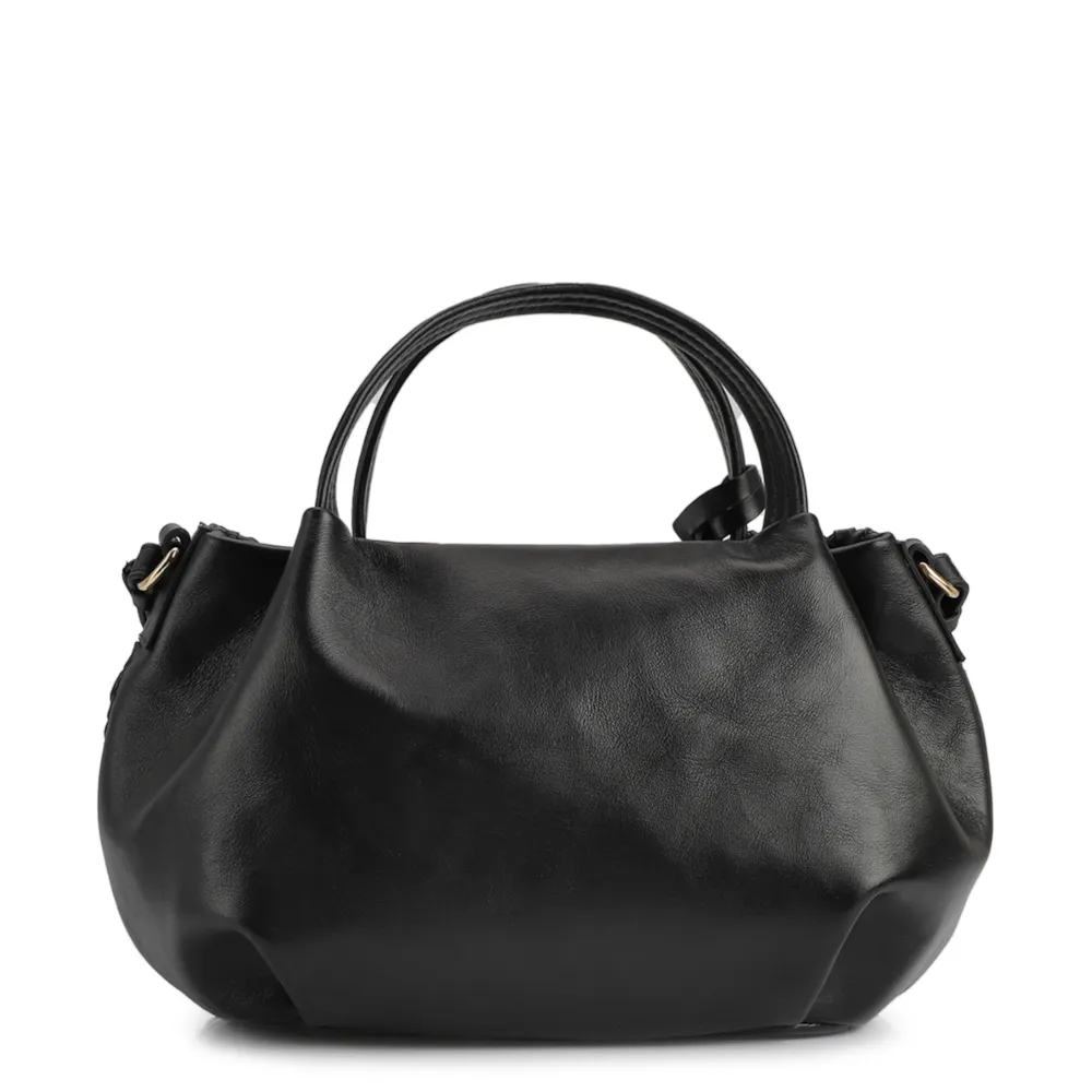 Bolsa Tote Tressê Couro Preto - imagem 4