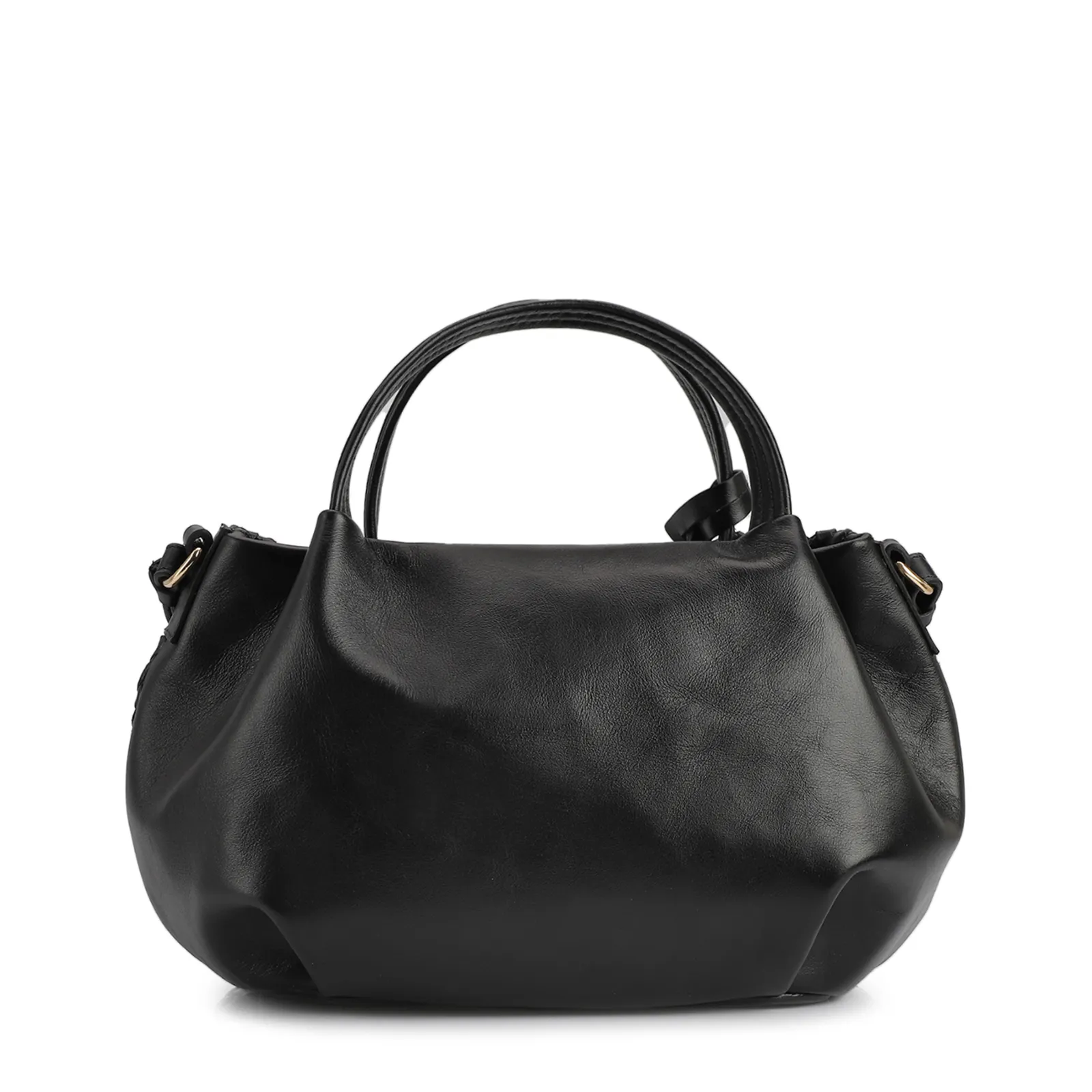 Bolsa Tote Tressê Couro Preto