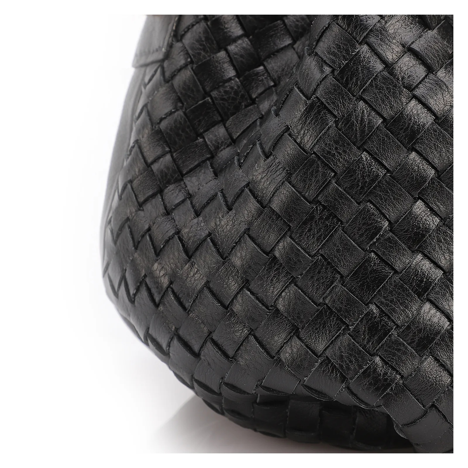 Bolsa Tote Tressê Couro Preto