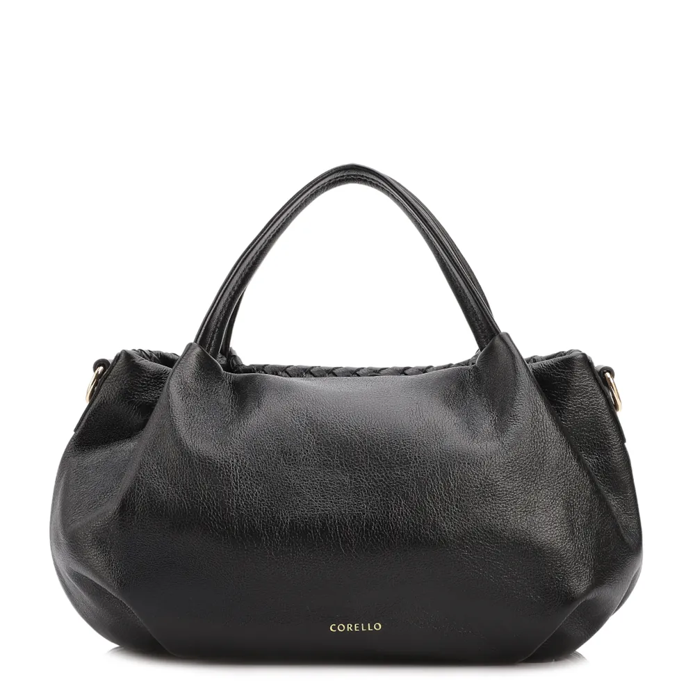 Bolsa Tote Tressê Couro Preto - imagem 3