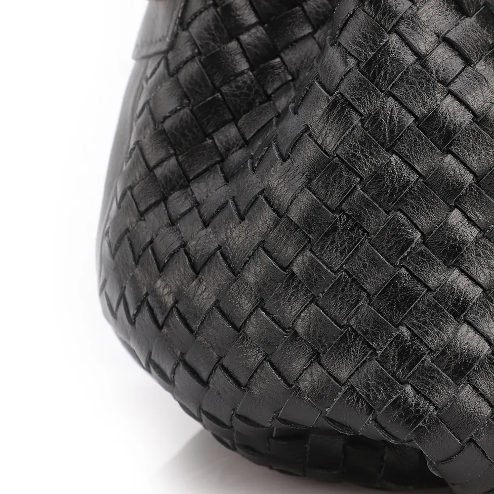 Bolsa Tote Tressê Couro Preto - imagem 6