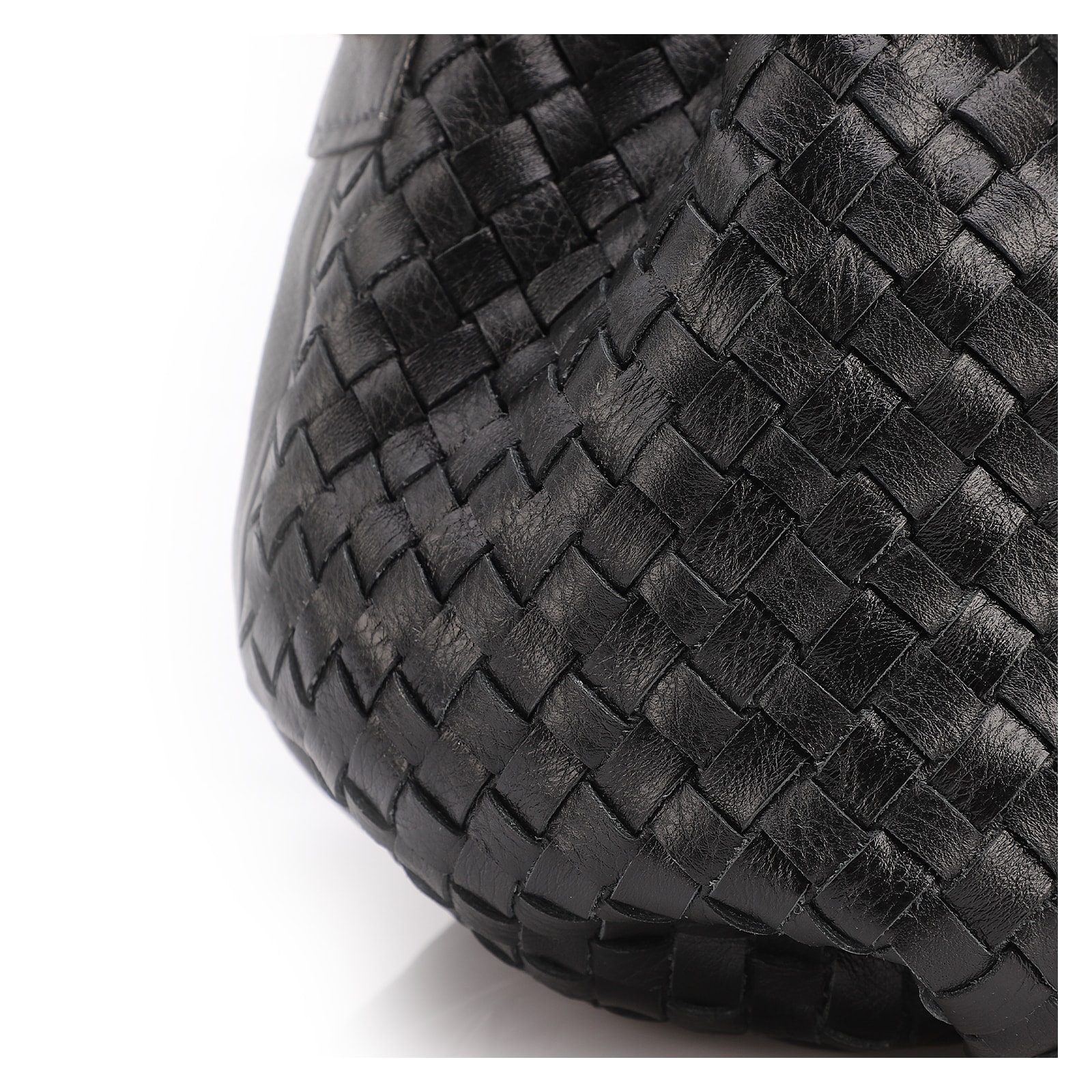 Bolsa Tote Tressê Couro Preto