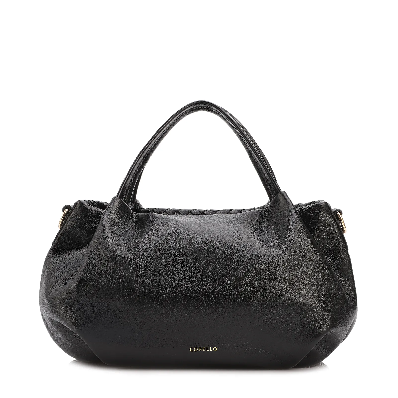 Bolsa Tote Tressê Couro Preto