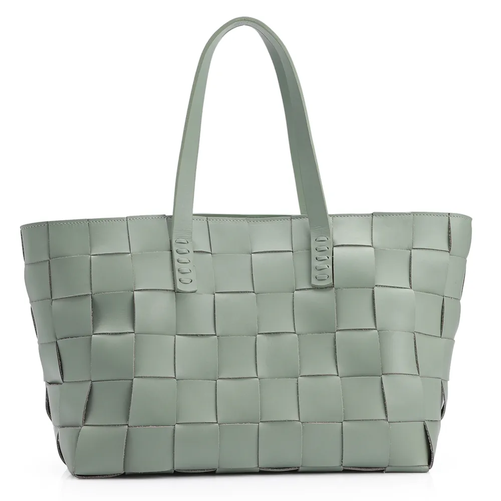 Bolsa Tote Tressê Couro Verde - imagem 3