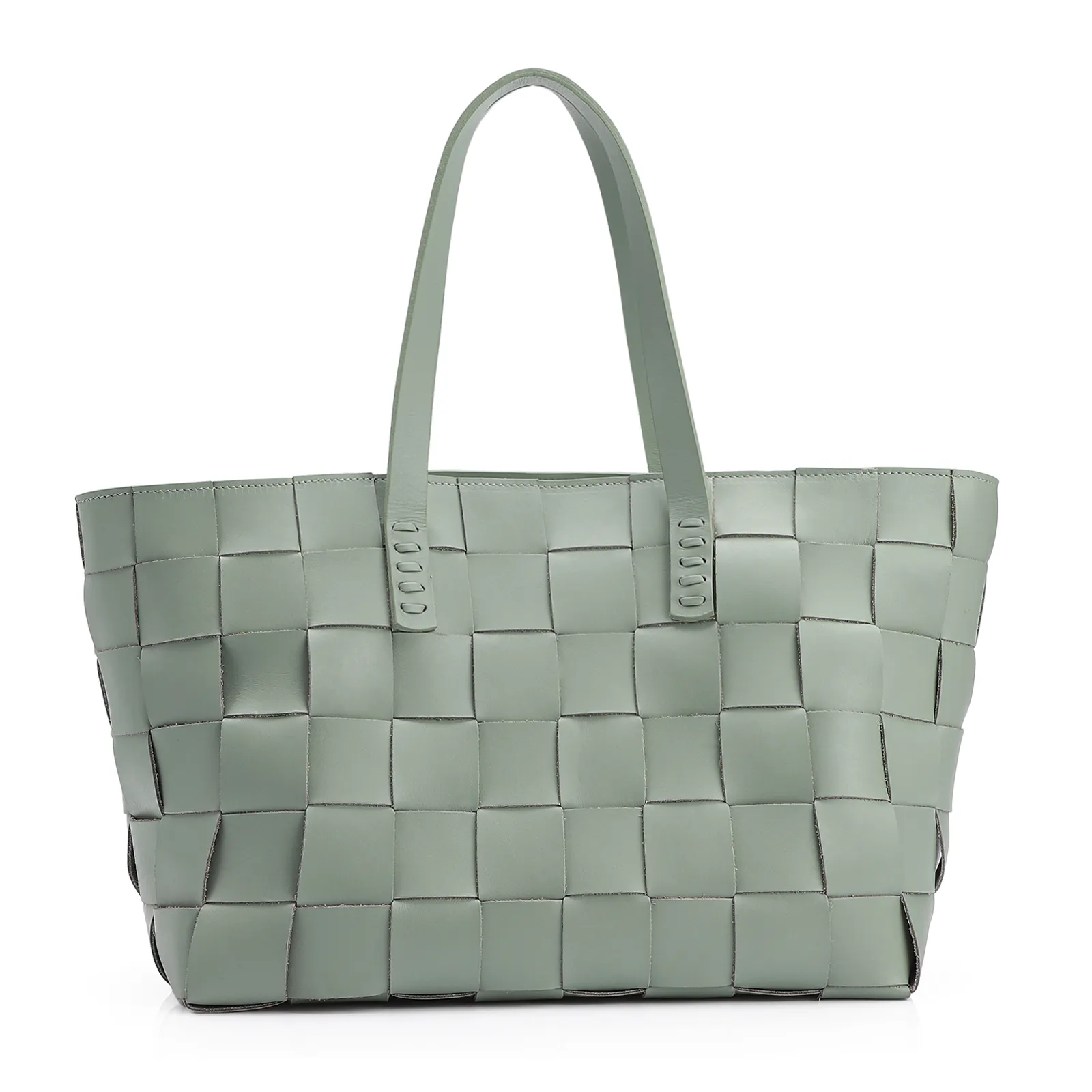 Bolsa Tote Tressê Couro Verde