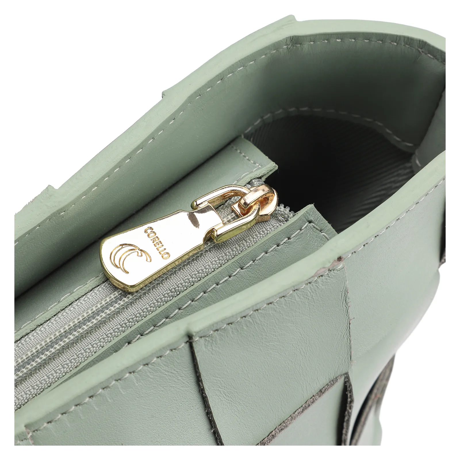 Bolsa Tote Tressê Couro Verde