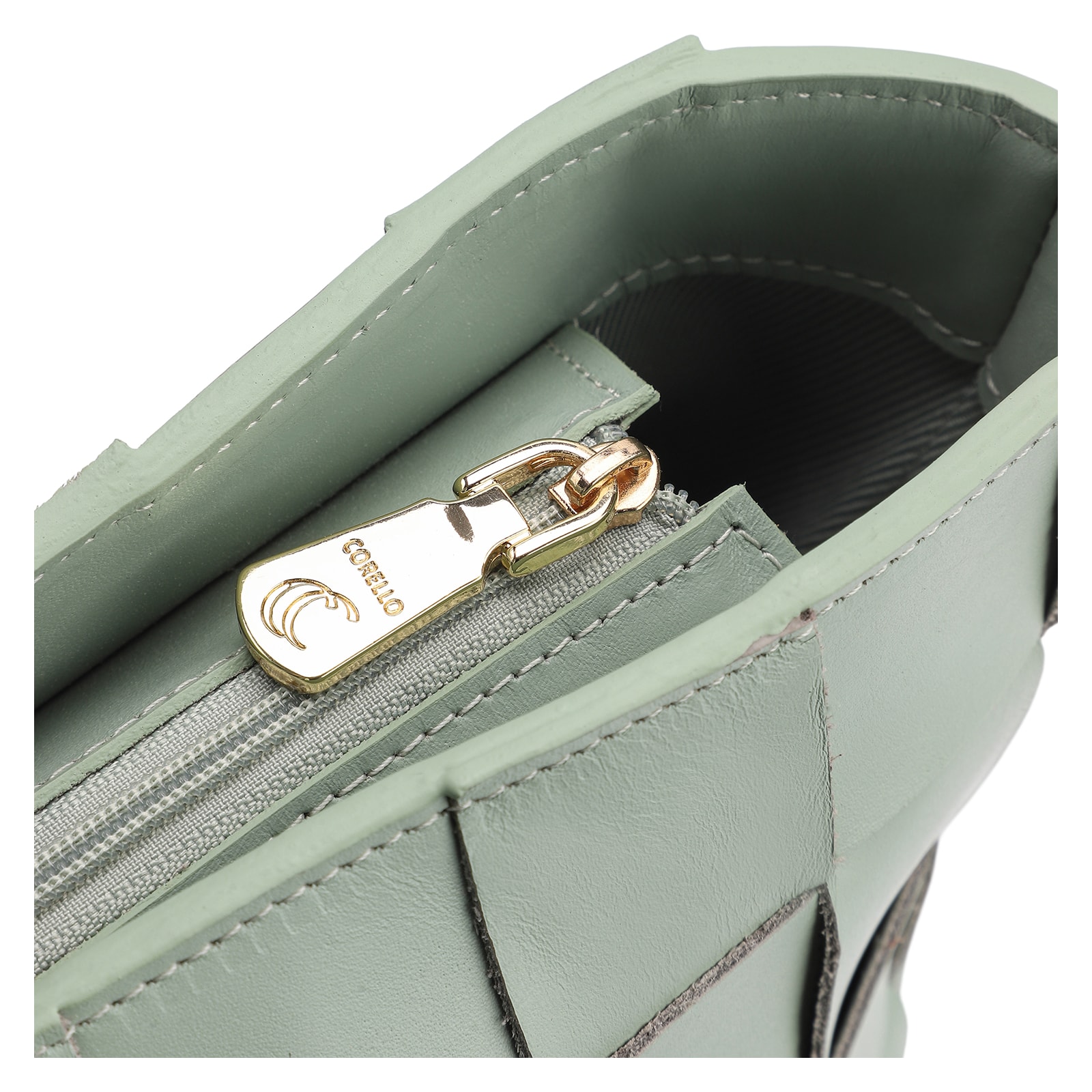 Bolsa Tote Tressê Couro Verde