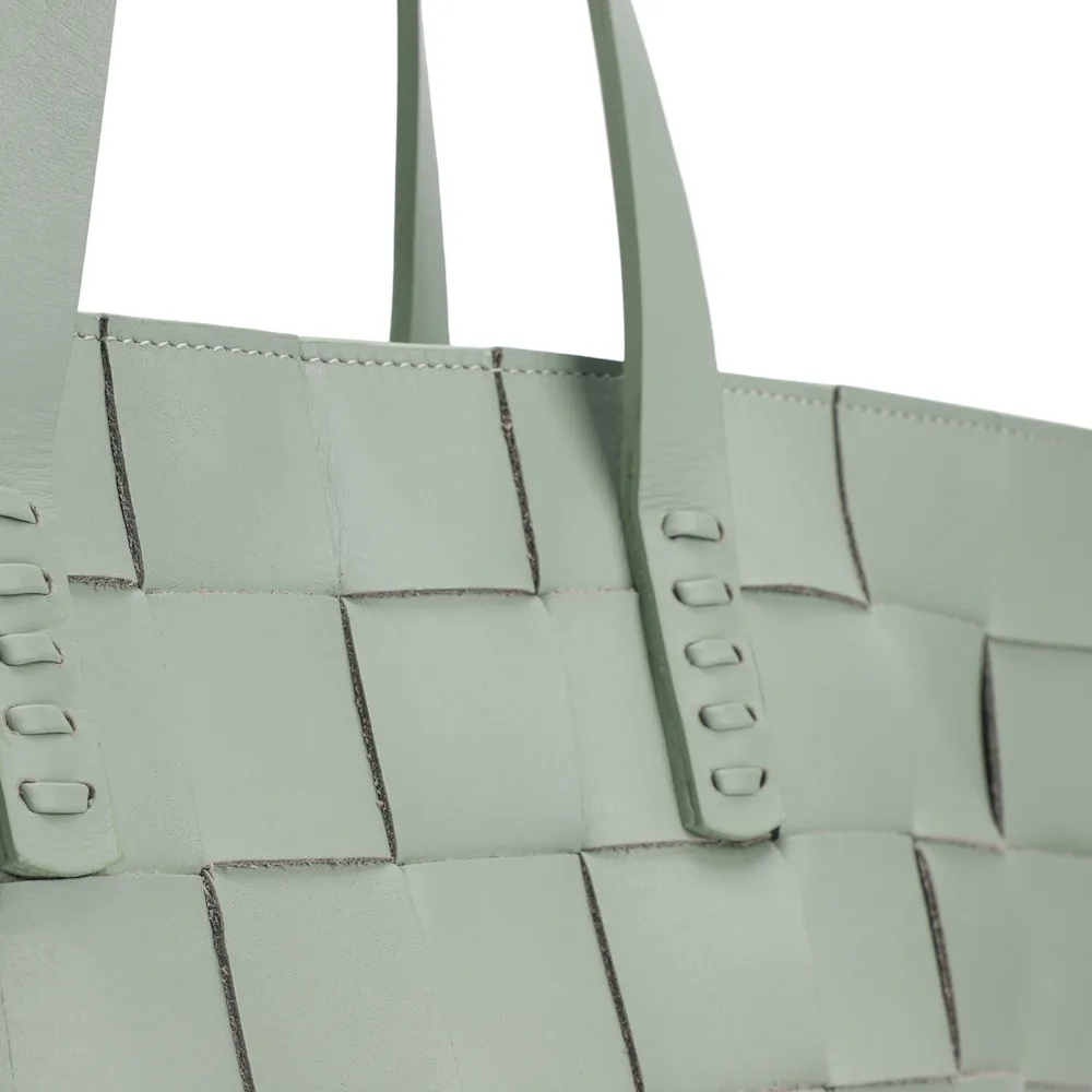 Bolsa Tote Tressê Couro Verde - imagem 7