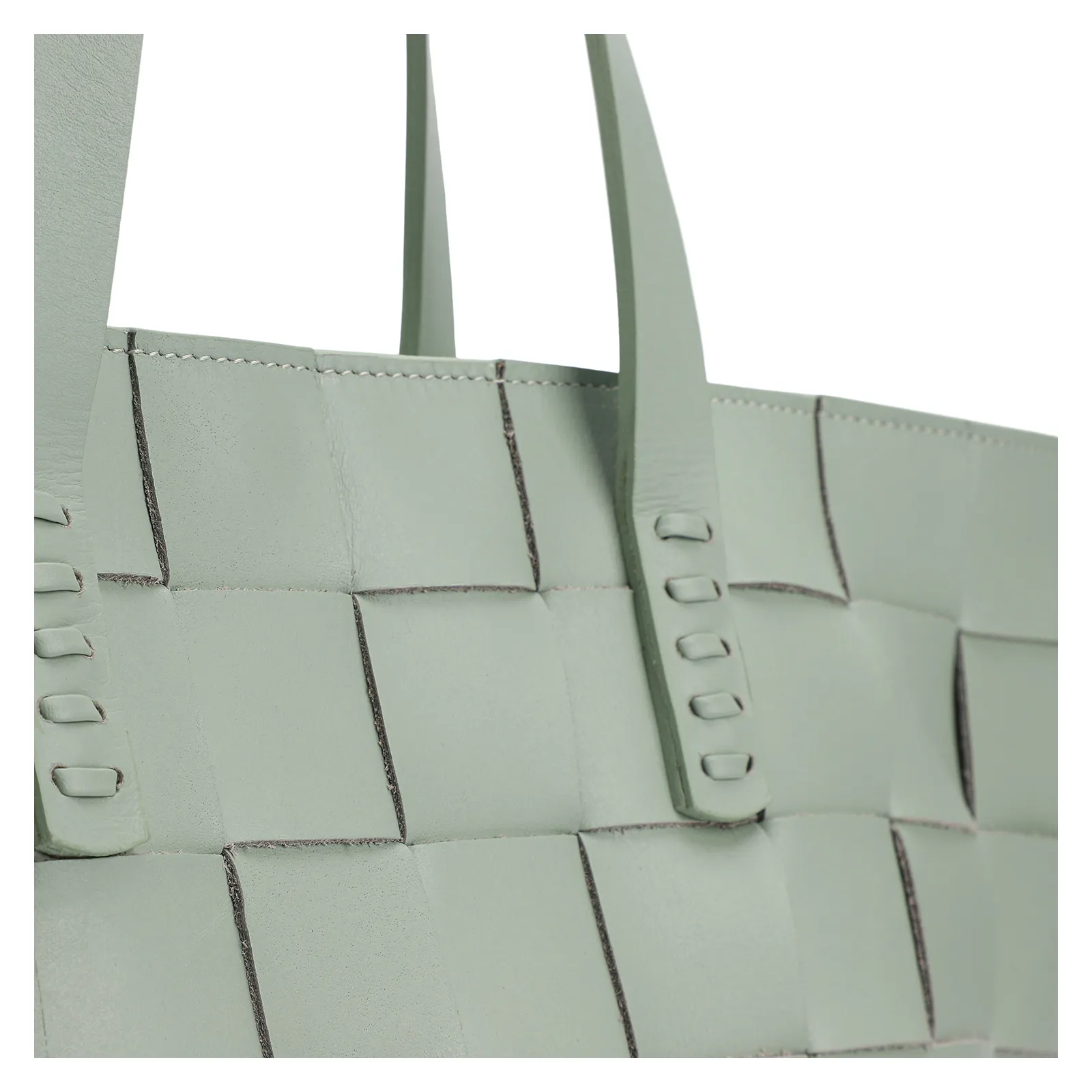Bolsa Tote Tressê Couro Verde