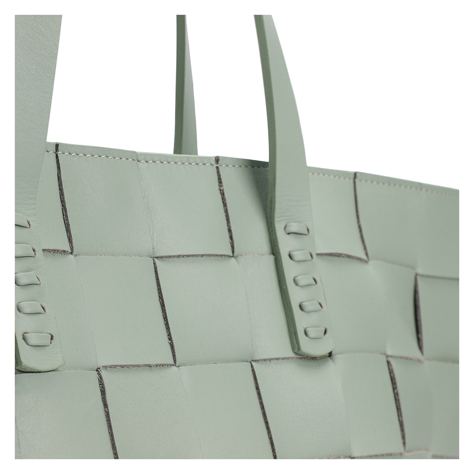 Bolsa Tote Tressê Couro Verde
