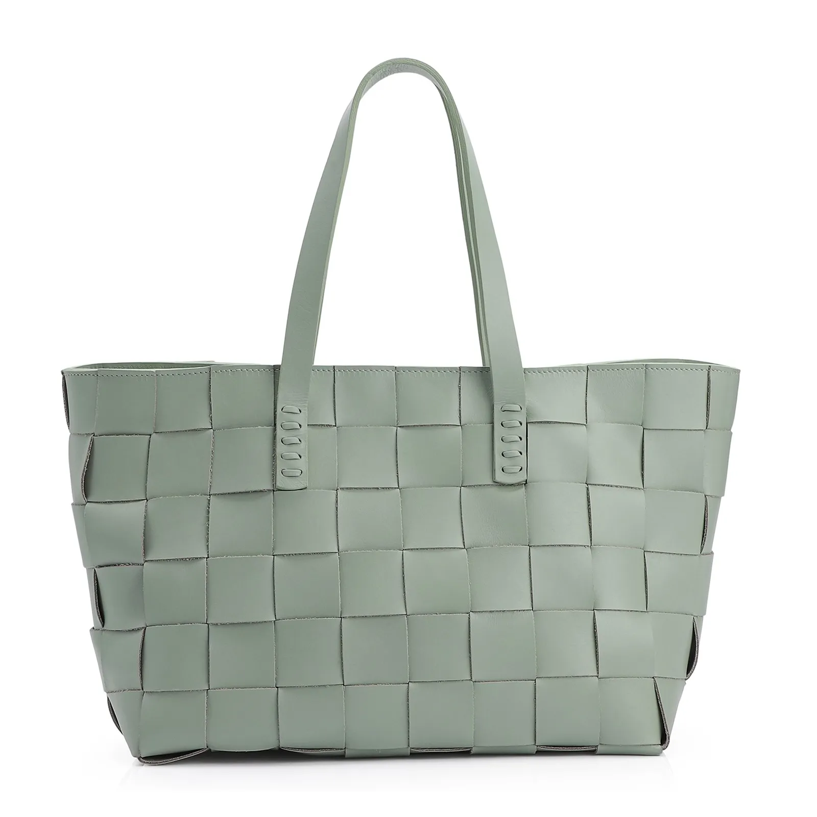 Bolsa Tote Tressê Couro Verde