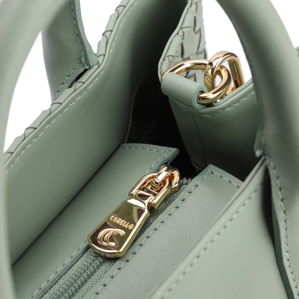 Bolsa Tote Tressê Couro Verde - imagem 5