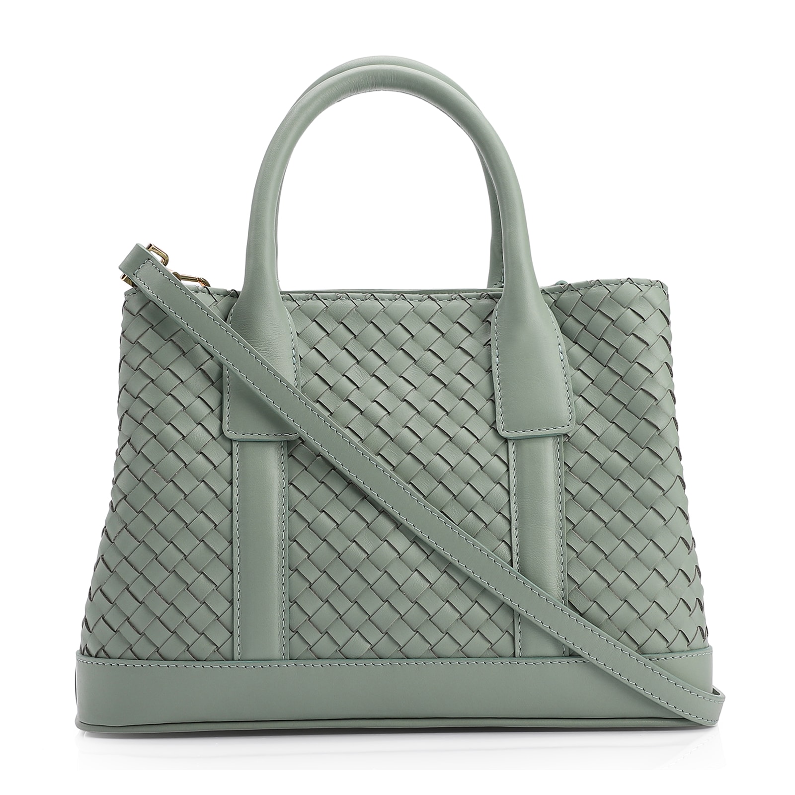 Bolsa Tote Tressê Couro Verde