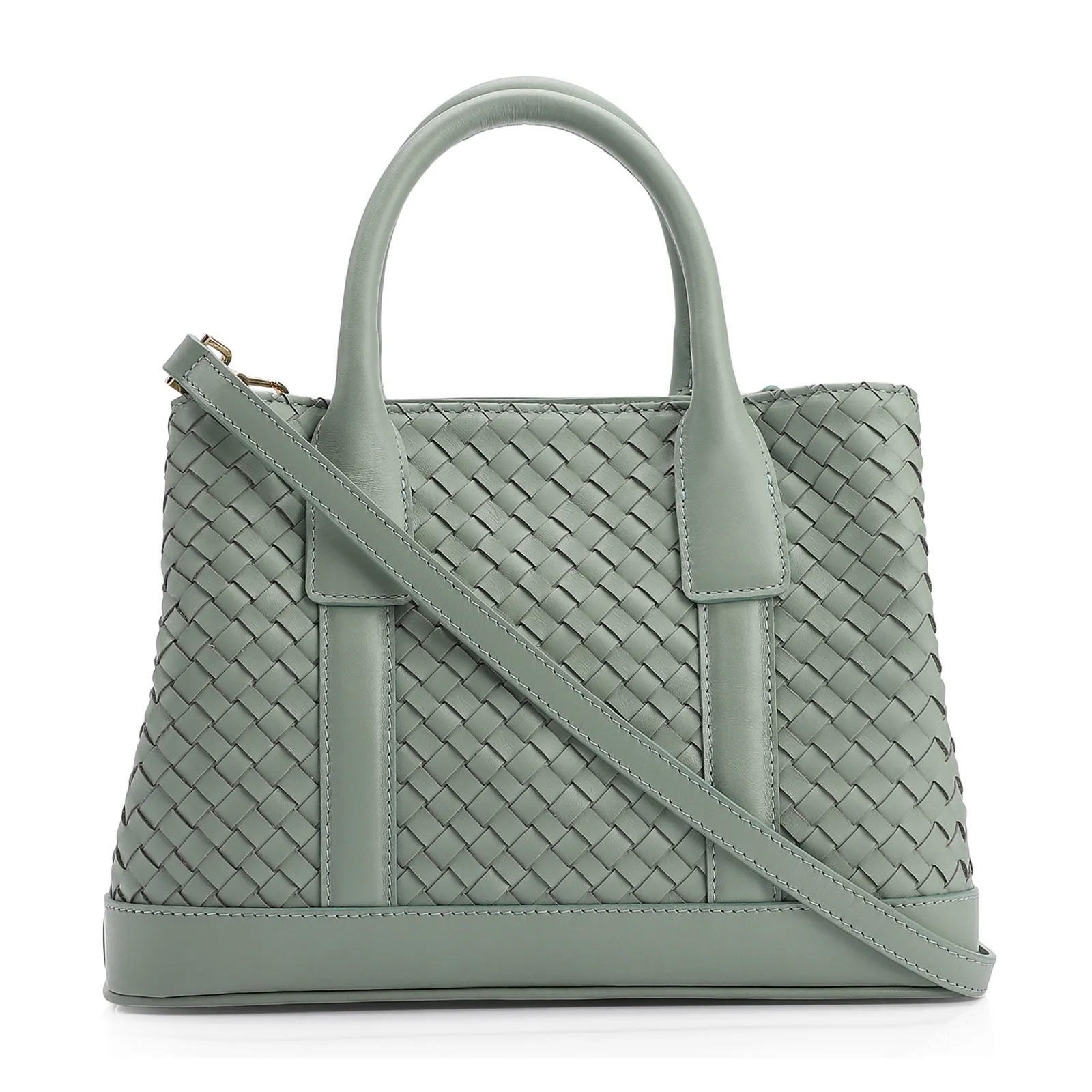 Bolsa Tote Tressê Couro Verde