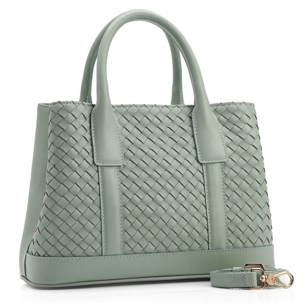 Bolsa Tote Tressê Couro Verde - imagem 2