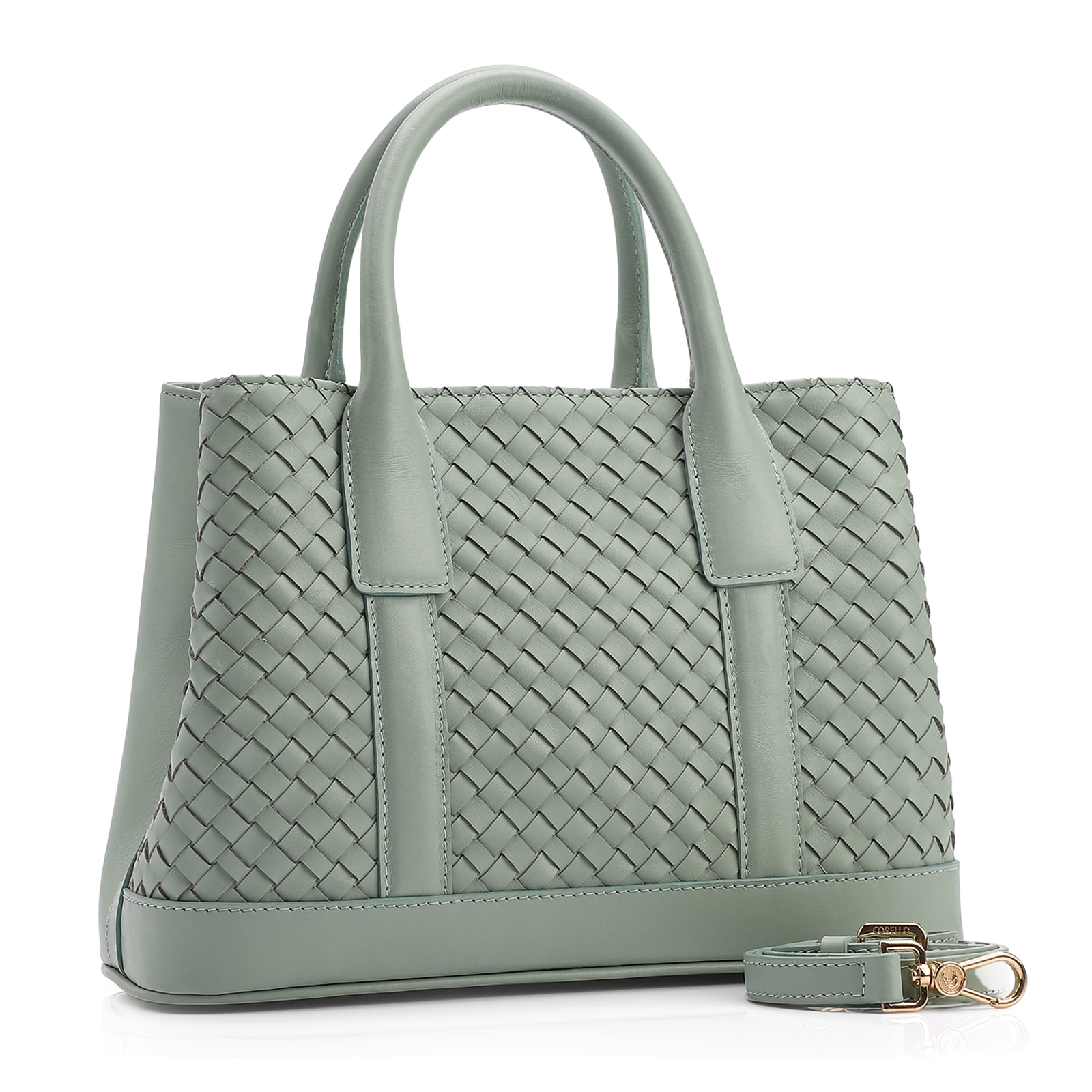 Bolsa Tote Tressê Couro Verde