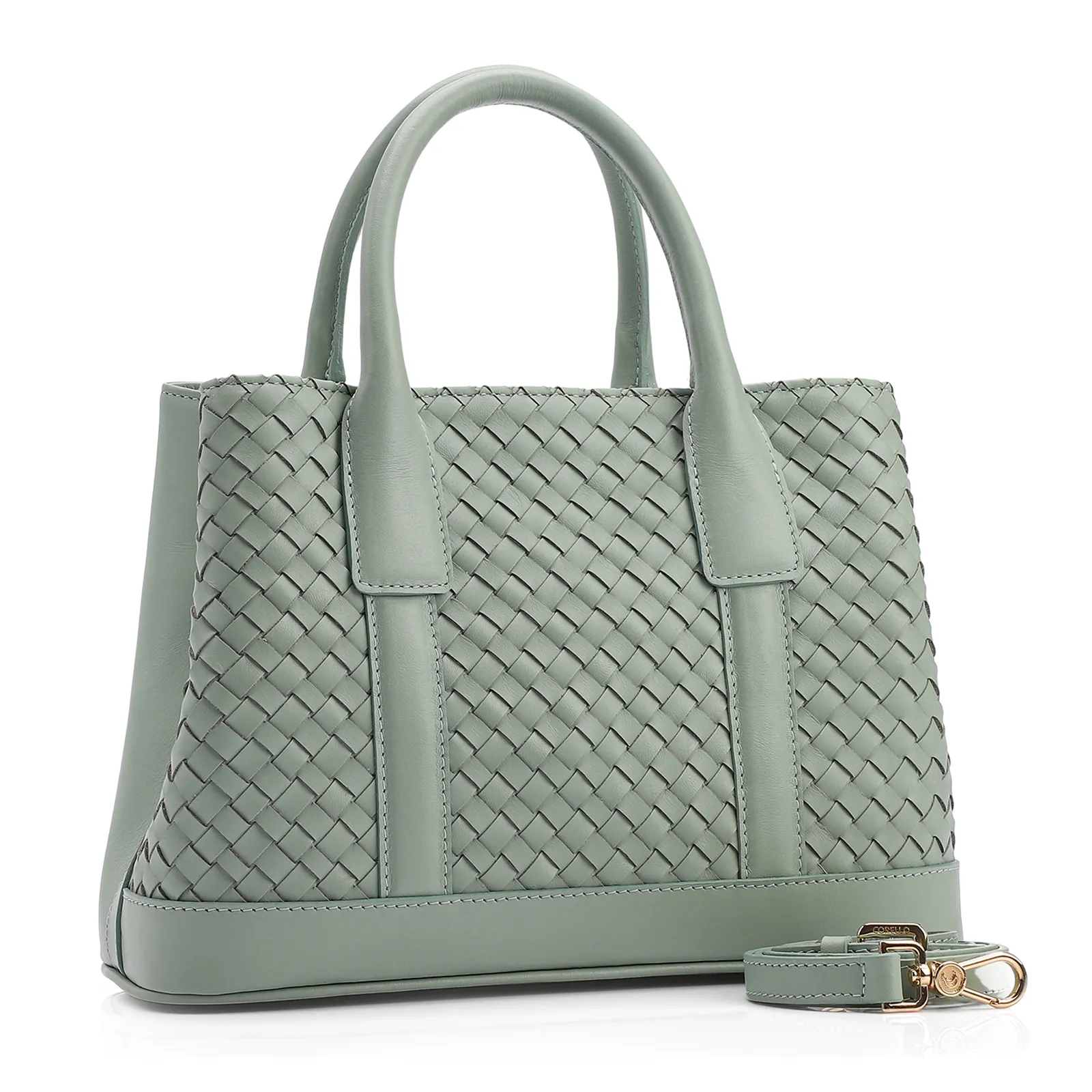 Bolsa Tote Tressê Couro Verde