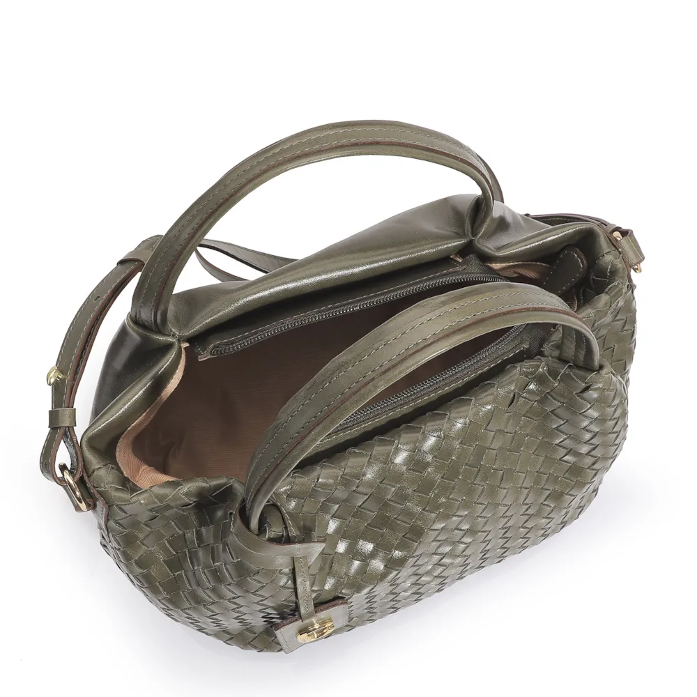 Bolsa Tote Tressê Couro Verde - imagem 4