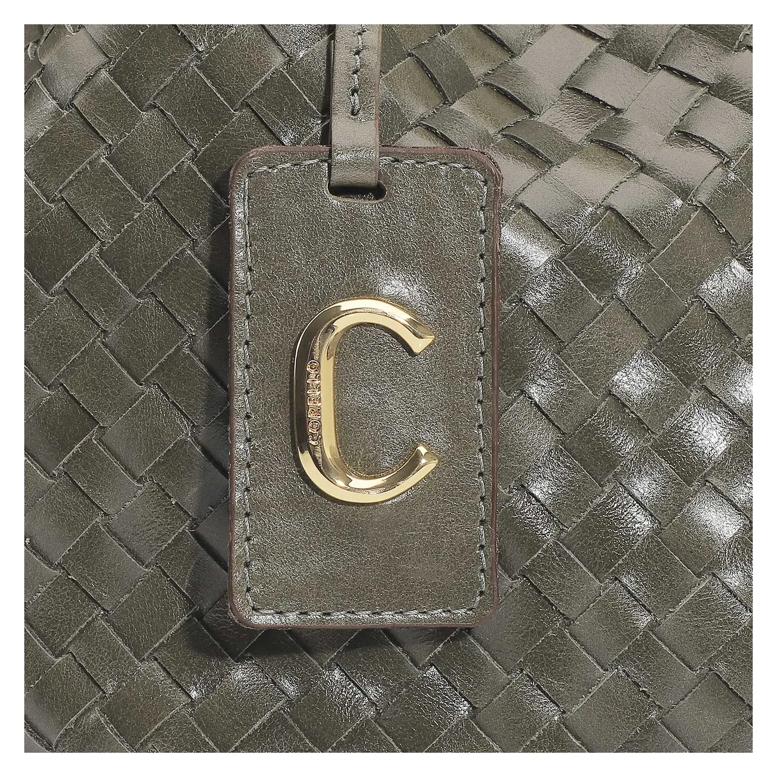 Bolsa Tote Tressê Couro Verde