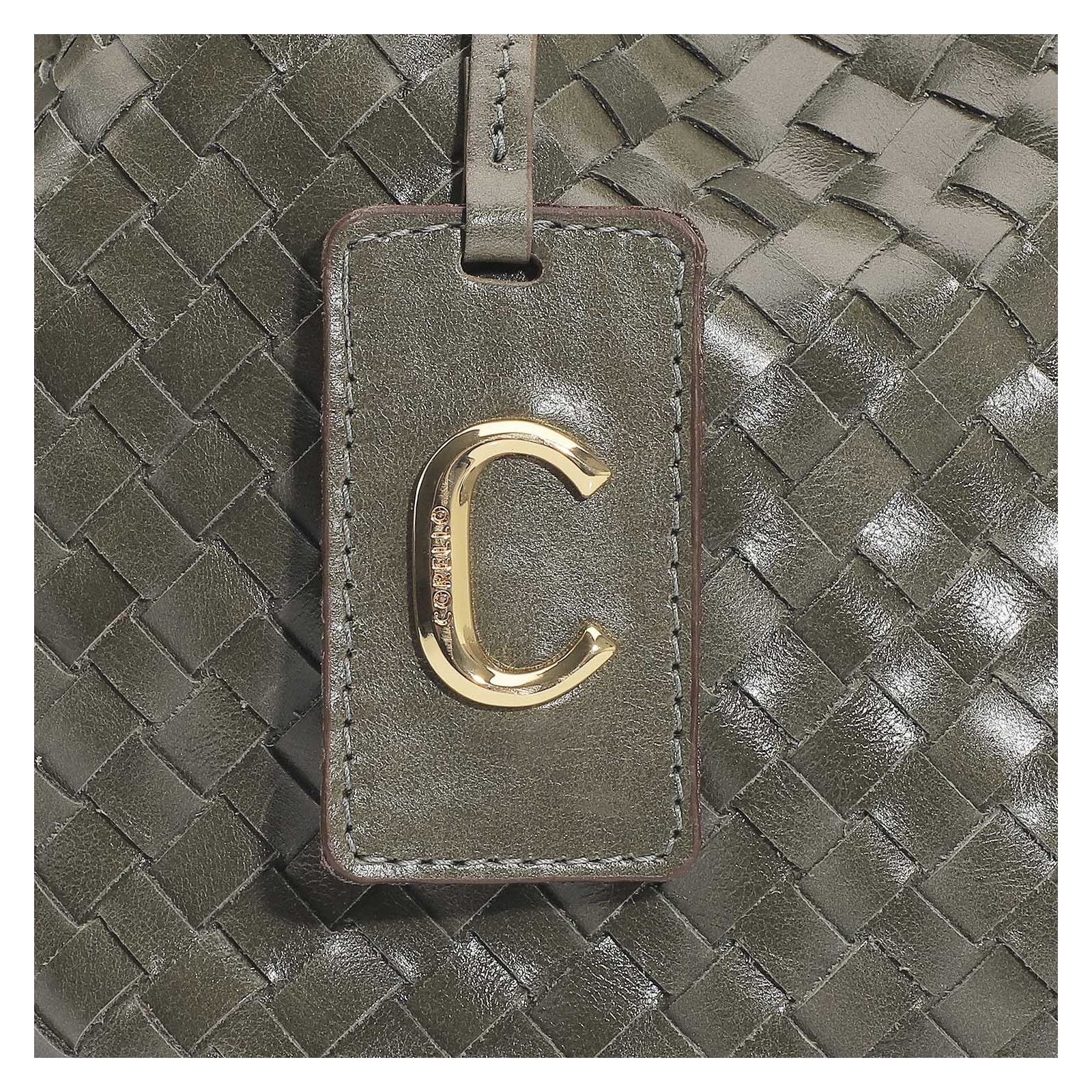 Bolsa Tote Tressê Couro Verde