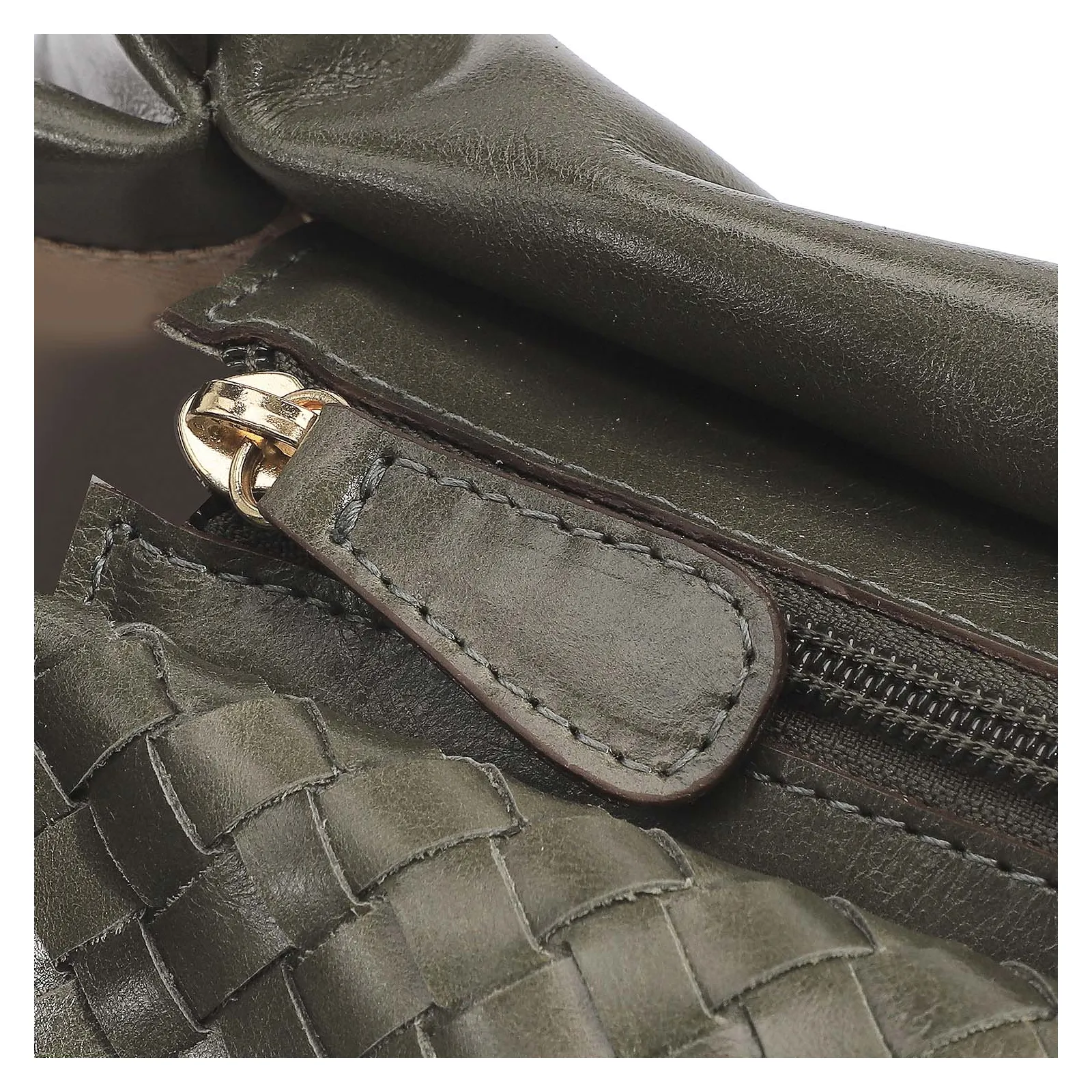 Bolsa Tote Tressê Couro Verde