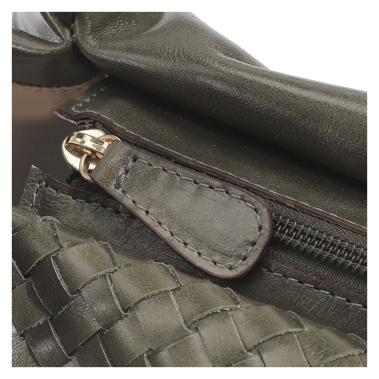 Bolsa Tote Tressê Couro Verde