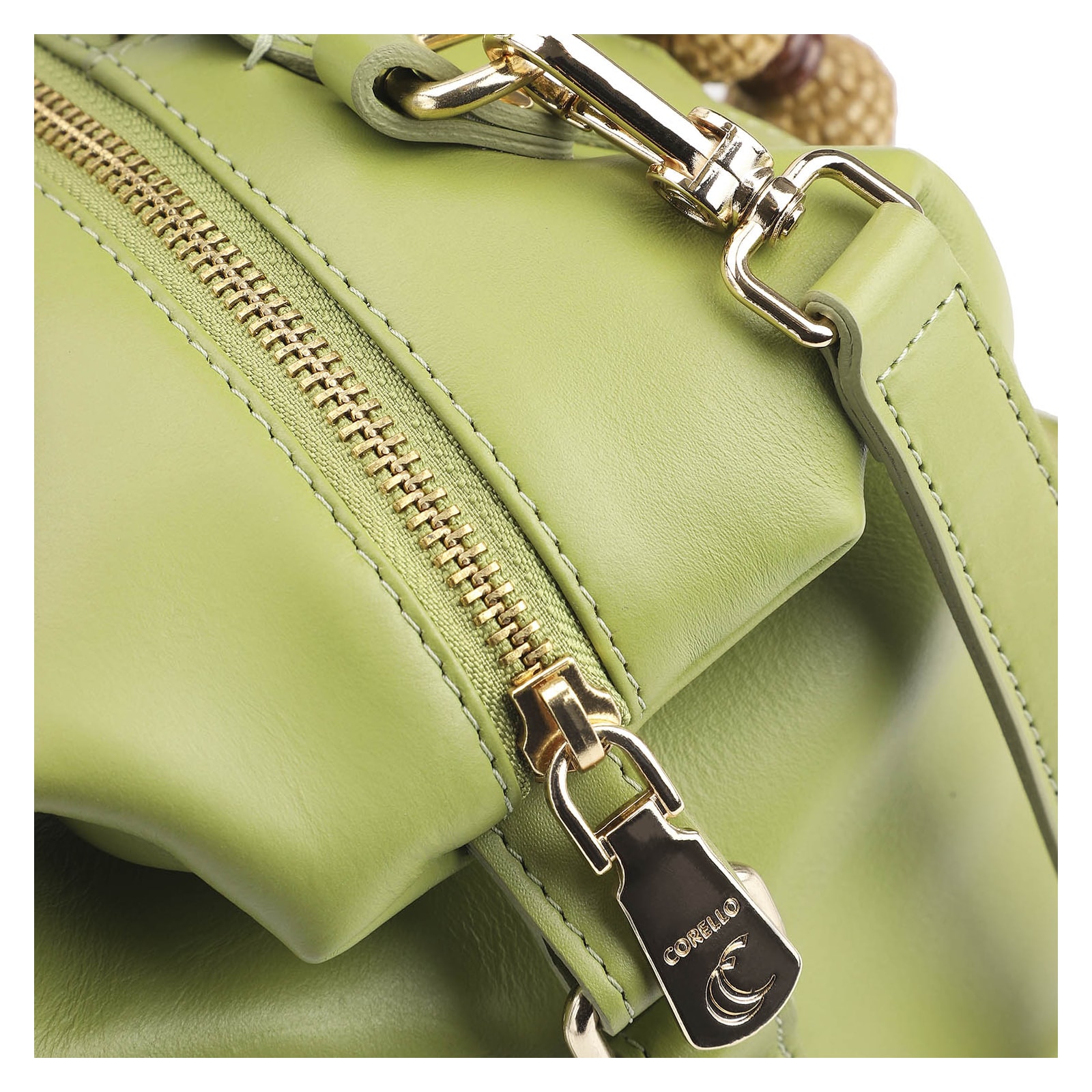 Bolsa Tote Tressê Couro Verde