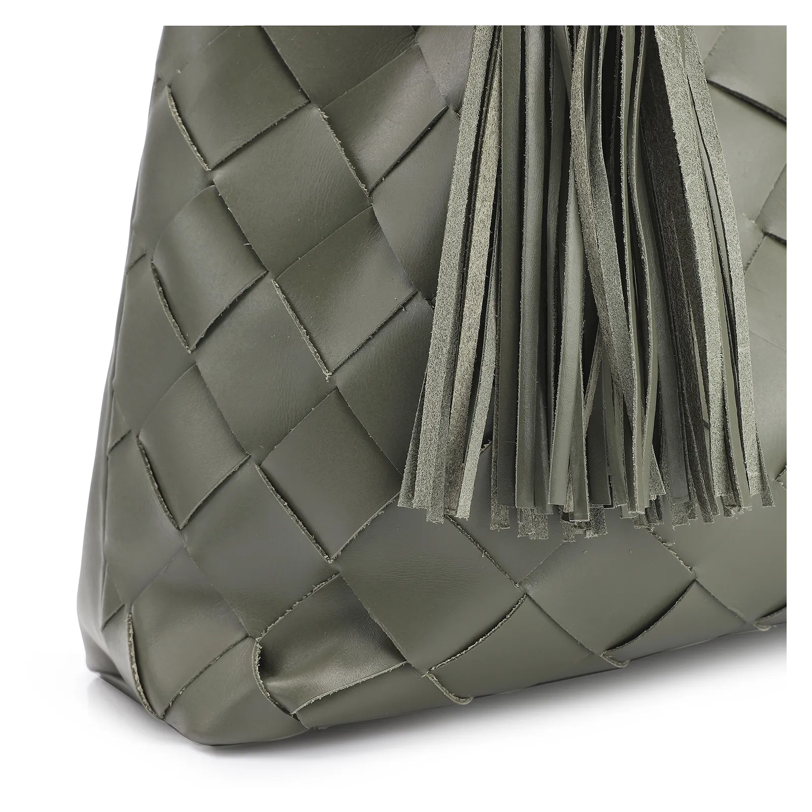 Bolsa Tote Tressê Couro Verde