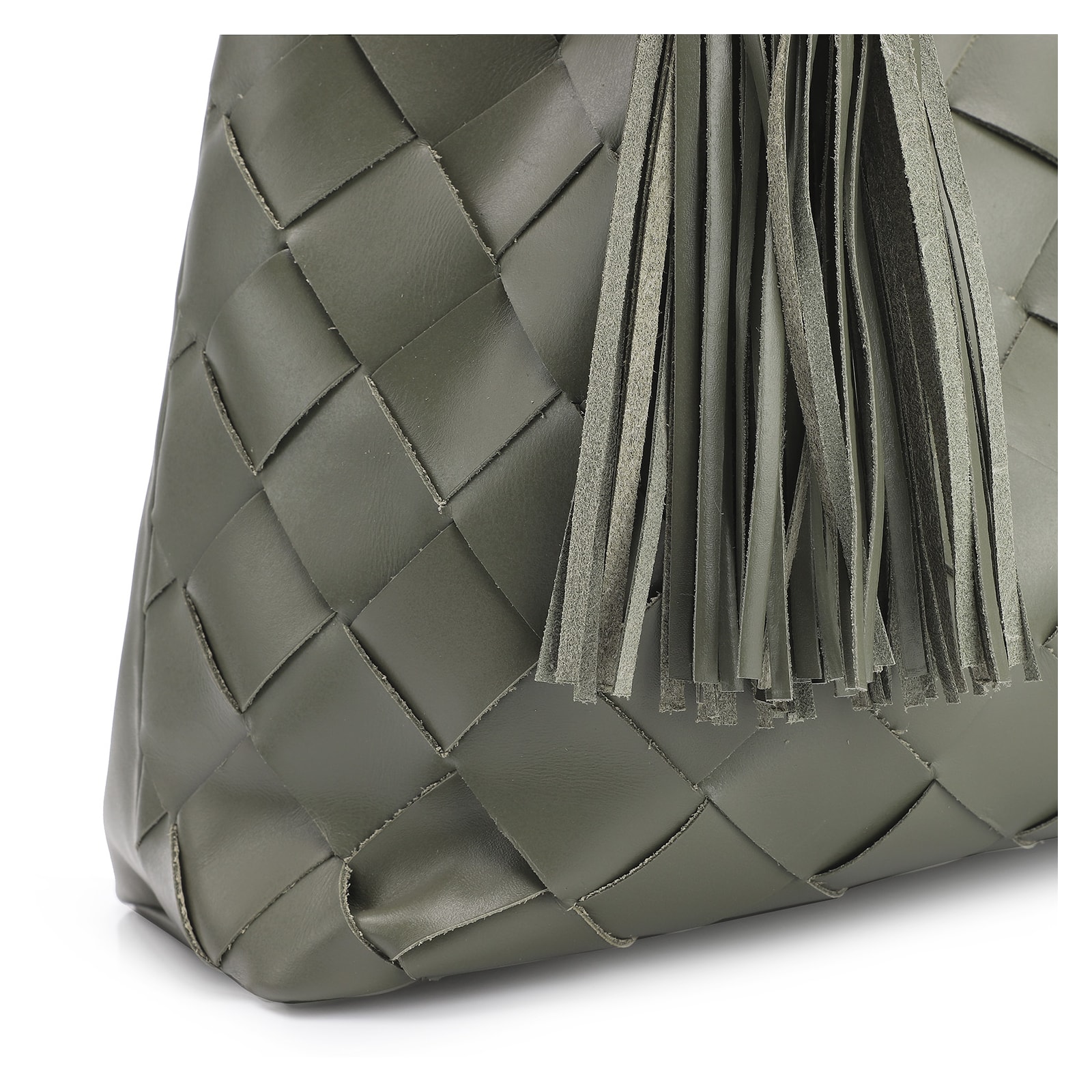 Bolsa Tote Tressê Couro Verde