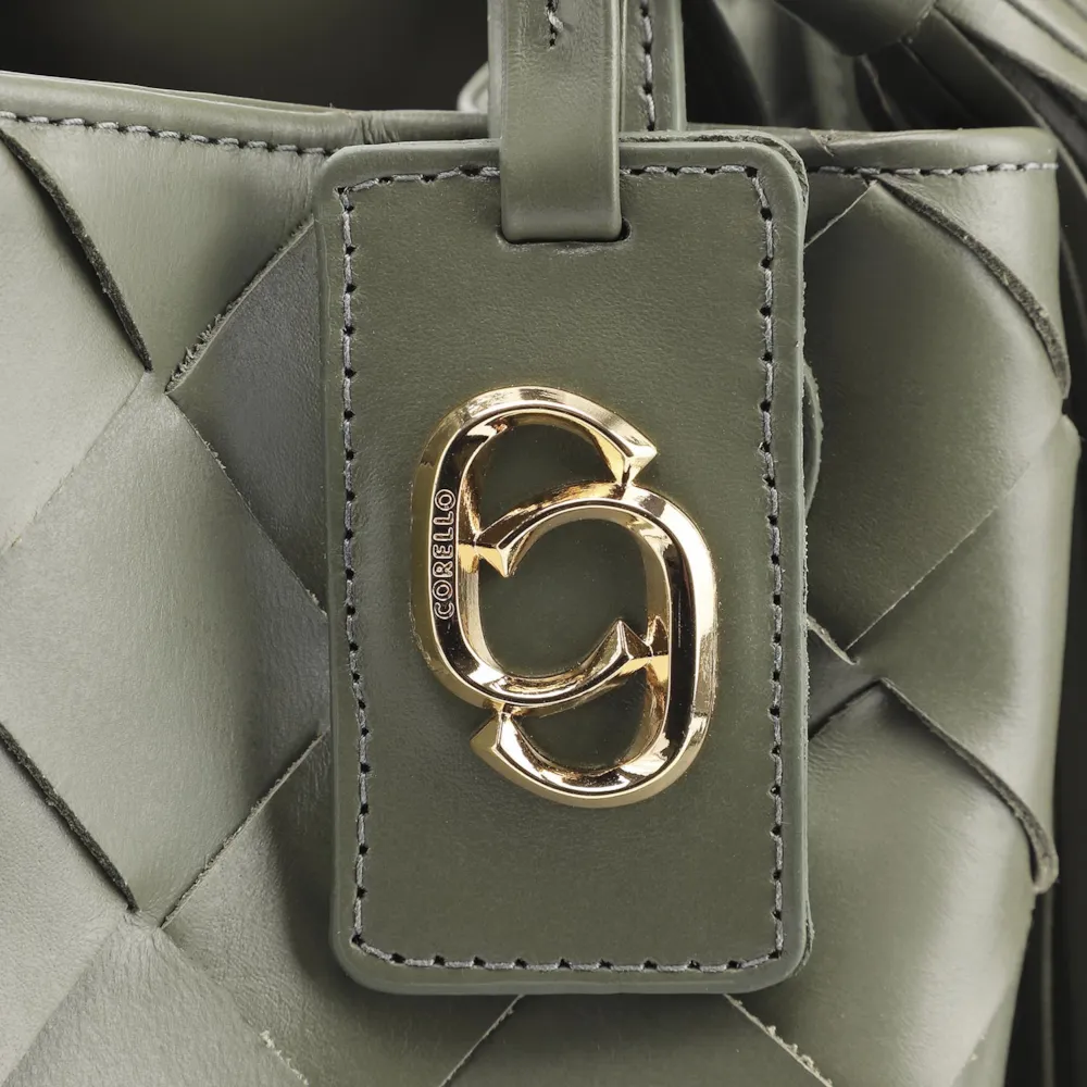 Bolsa Tote Tressê Couro Verde - imagem 6