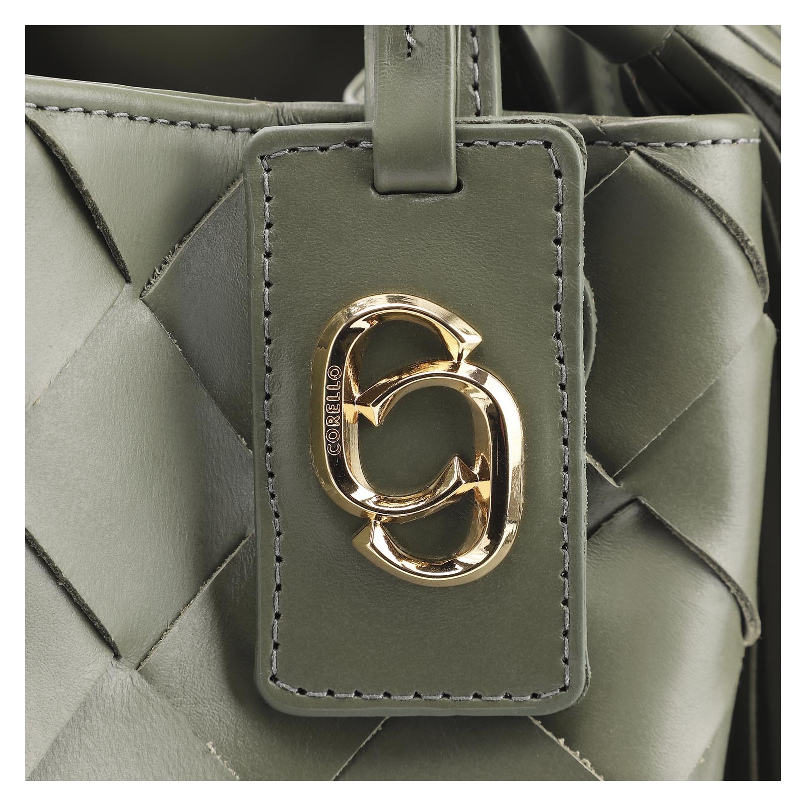 Bolsa Tote Tressê Couro Verde