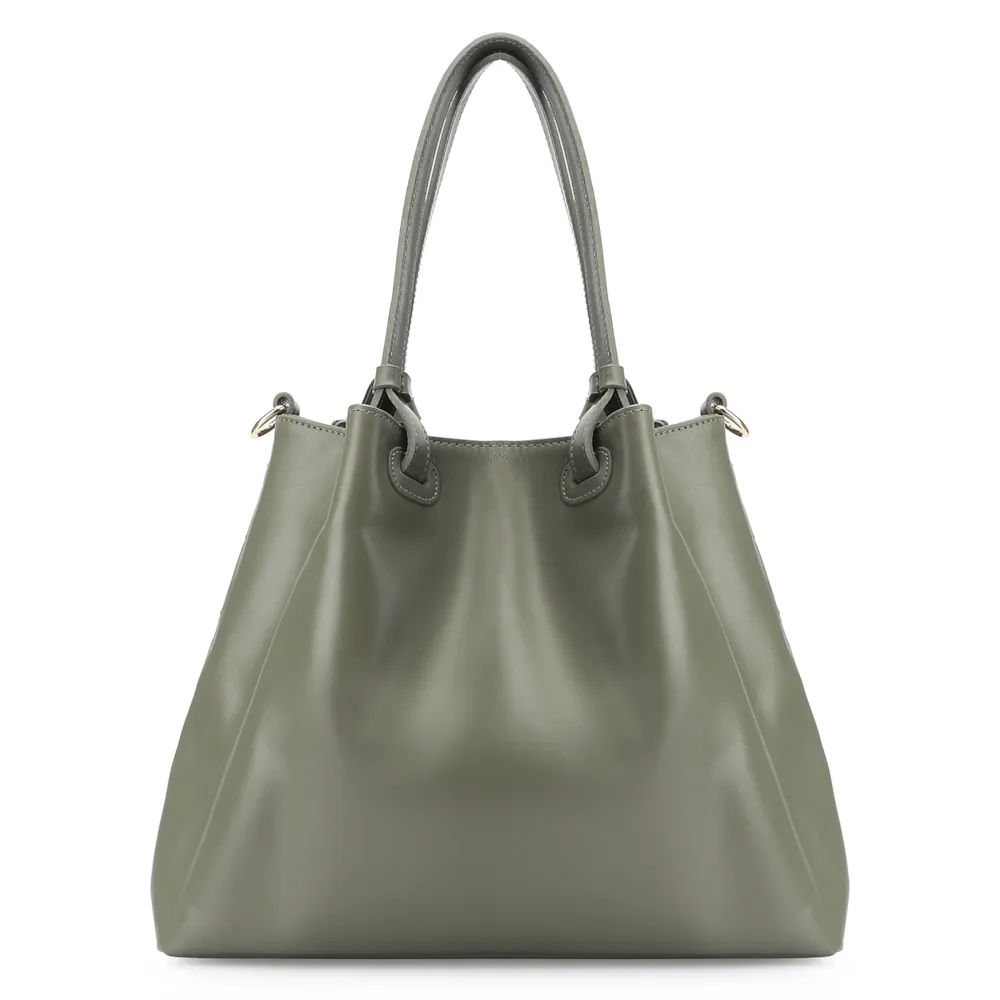 Bolsa Tote Tressê Couro Verde - imagem 3