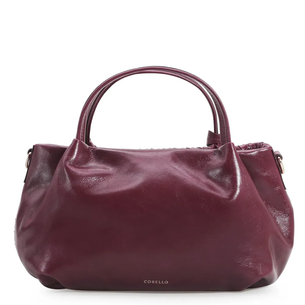 Bolsa Tote Tressê Couro Vinho - imagem 4