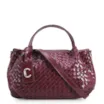 Bolsa Tote Tressê Couro Vinho - imagem 1