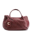 Bolsa Tote Tressê Couro Vinho - imagem 1