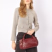 Bolsa Tote Tressê Couro Vinho - imagem 2