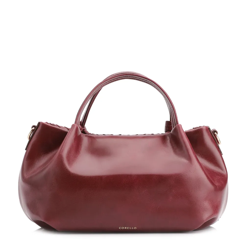 Bolsa Tote Tressê Couro Vinho - imagem 4