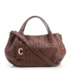 Bolsa Tote Tressê Grande Couro Marrom Tressê - imagem 1