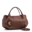 Bolsa Tote Tressê Grande Couro Marrom Tressê - imagem 2