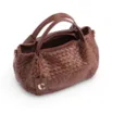 Bolsa Tote Tressê Grande Couro Marrom Tressê - imagem 4