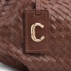 Bolsa Tote Tressê Grande Couro Marrom Tressê - imagem 7