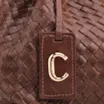 Bolsa Tote Tressê Grande Couro Marrom Tressê - imagem 8