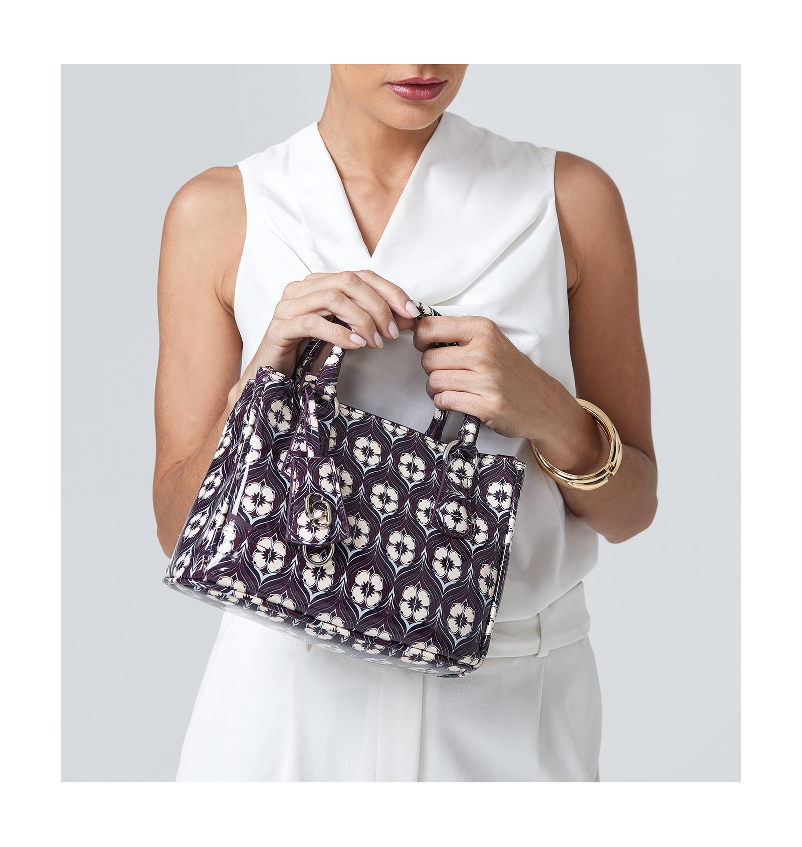 Bolsa Tote Verniz Estampado