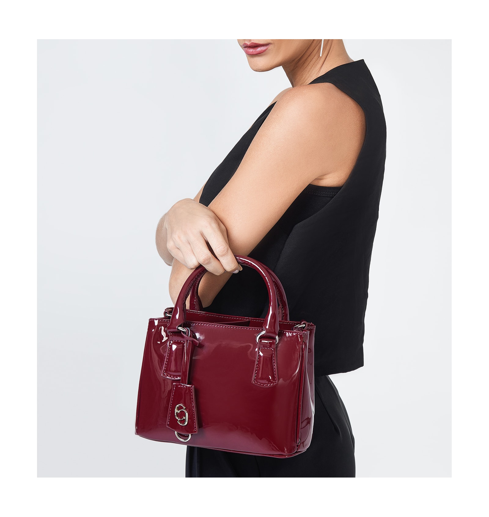 Bolsa Tote Verniz Vinho