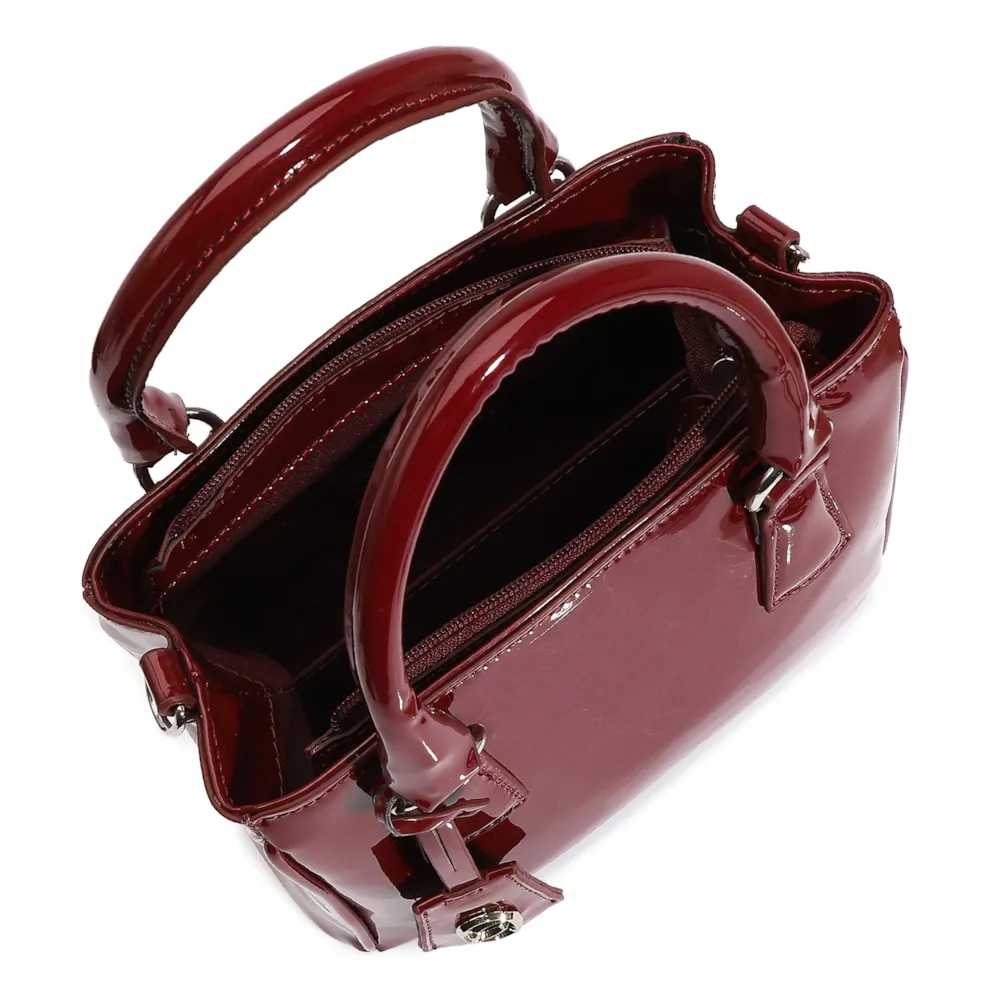 Bolsa Tote Verniz Vinho - imagem 5