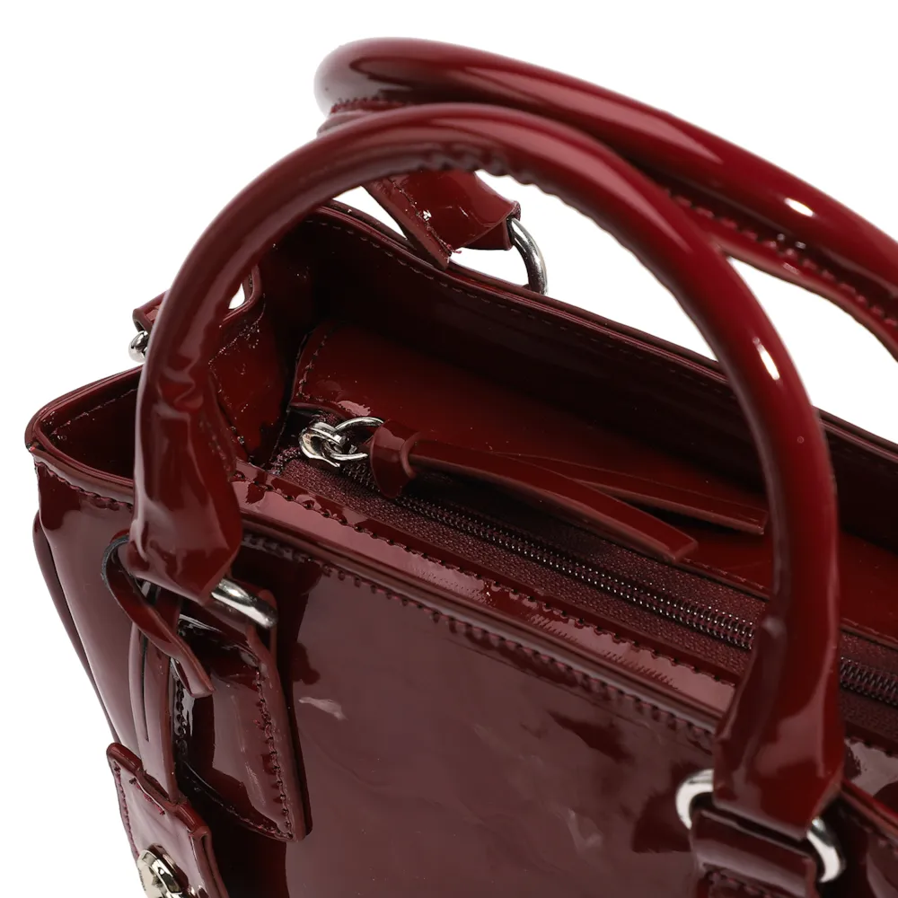 Bolsa Tote Verniz Vinho - imagem 8