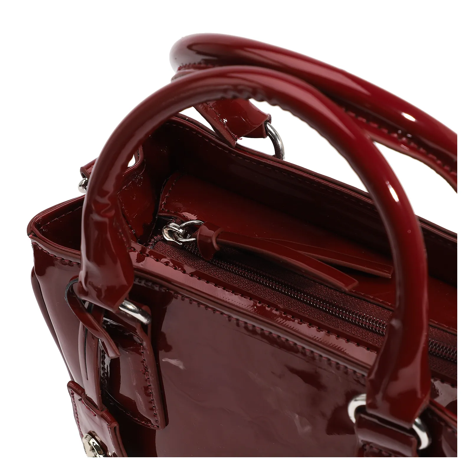 Bolsa Tote Verniz Vinho