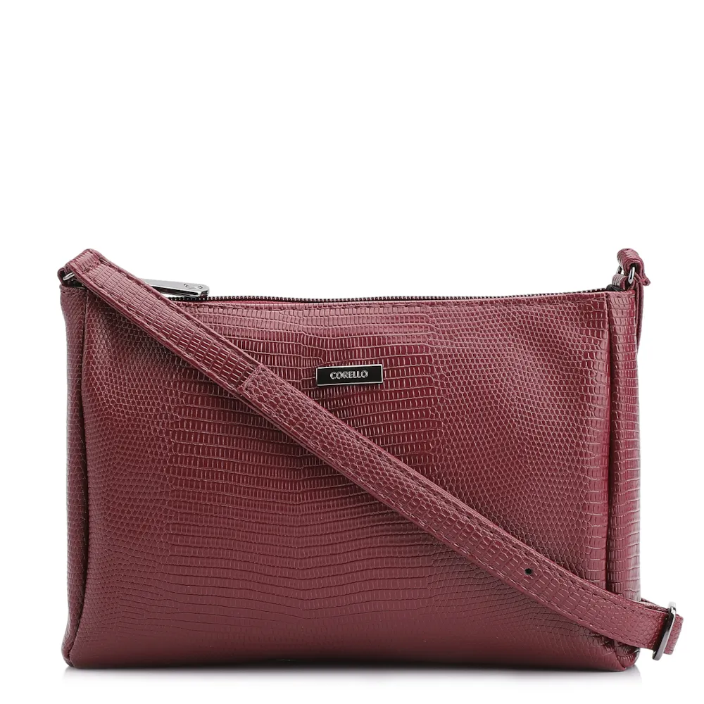 Bolsa Transversal Aalt Lezard Vinho